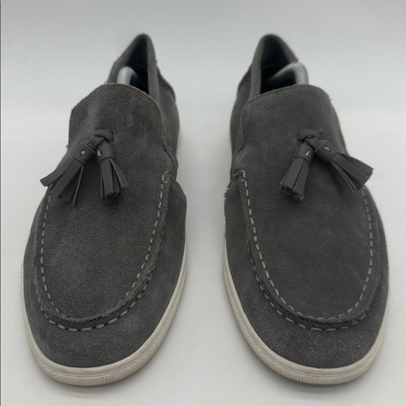 Nordstrom Rack Santoni Italian Made Twin Tassel Gray Slip On Loafers Mens 10.5 - Picture 6 of 13